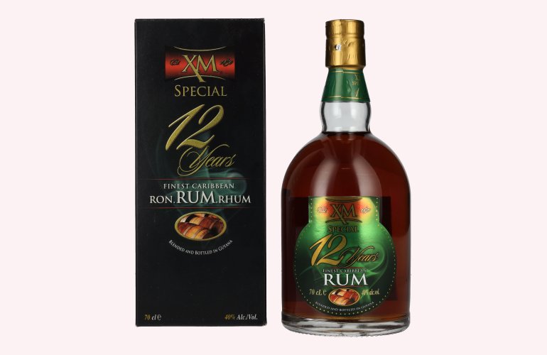 XM SPECIAL 12 Years Old Finest Caribbean Rum 40% Vol. 0,7l in Giftbox