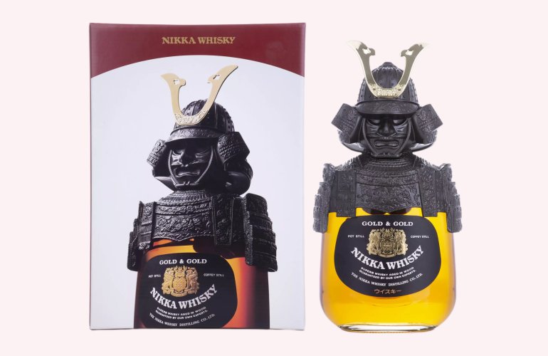 Nikka Gold & Gold Samurai Whisky METALL 43% Vol. 0,7l in Geschenkbox