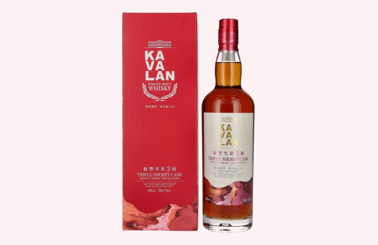 Kavalan TRIPLE SHERRY CASK Single Malt Whisky 40% Vol. 0,7l in Giftbox