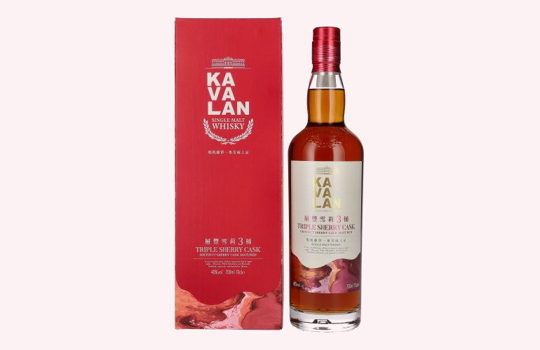 Kavalan TRIPLE SHERRY CASK Single Malt Whisky GB 40% Vol. 0,7l in Geschenkbox