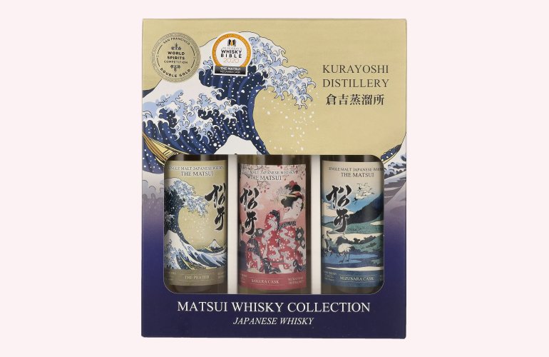Matsui Whisky THE MATSUI Single Malt Japanese Whisky Set 48% Vol. 3x0,2l in Geschenkbox