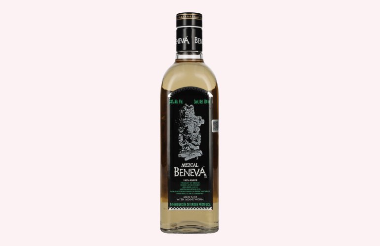 Beneva Mezcal with Agave Worm 100% Agave DOP 38% Vol. 0,7l