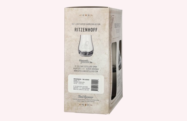 Bud Spencer The Legend BANANA JOE Bananen-Sahnelikör 21% Vol. 0,7l in Geschenkbox mit Glas