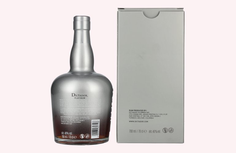 Dictador PLATINUM Colombian Aged Rum 40% Vol. 0,7l in Geschenkbox