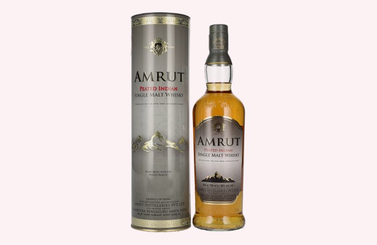 Amrut PEATED Indian Single Malt Whisky 46% Vol. 0,7l in Tinbox