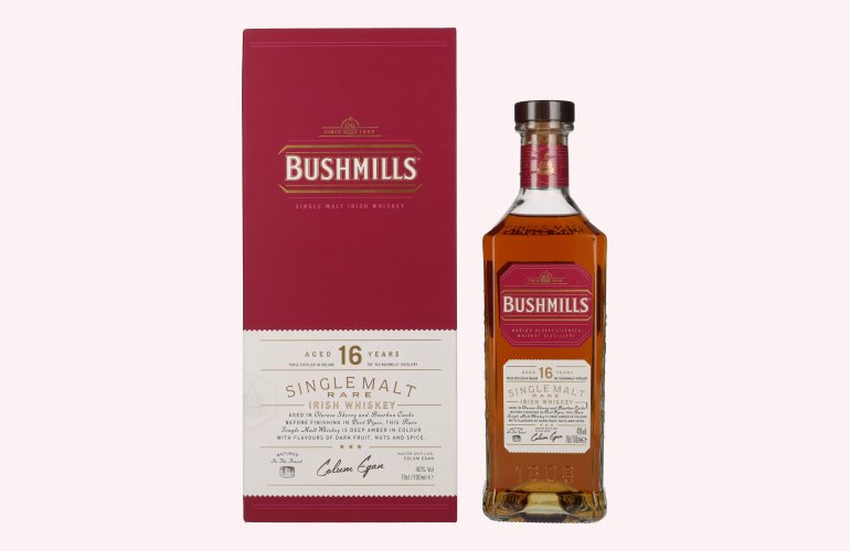 Bushmills 16 Years Old TRIPLE DISTILLED Single Malt Whiskey 40% Vol. 0,7l in Geschenkbox
