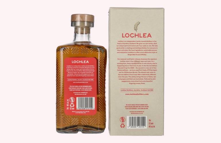 Lochlea HARVEST EDITION Second Crop Single Malt Scotch Whisky 46% Vol. 0,7l in Giftbox