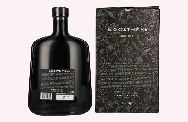 Bocathéva 12 Years Old Rum of Barbados 45% Vol. 0,7l in Giftbox