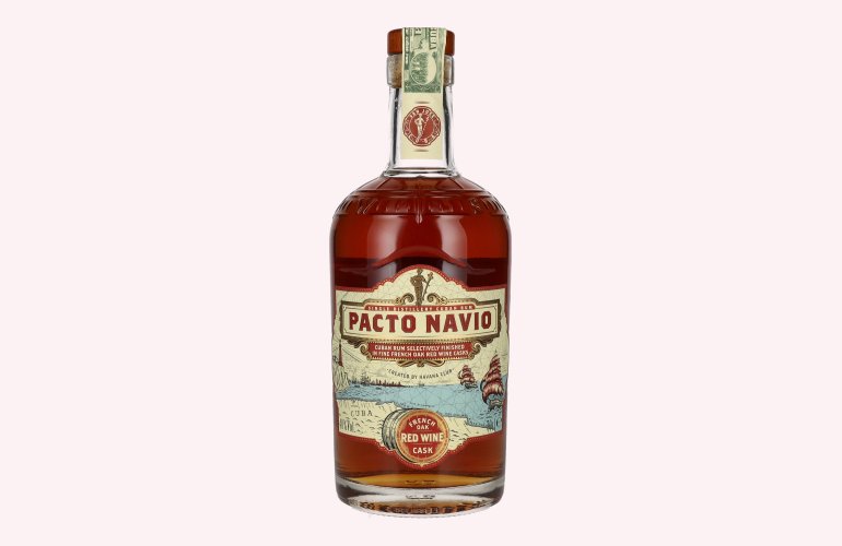 Pacto Navio Single Distillery Cuban Rum FRENCH OAK RED WINE Cask by Havana Club 40% Vol. 0,7l