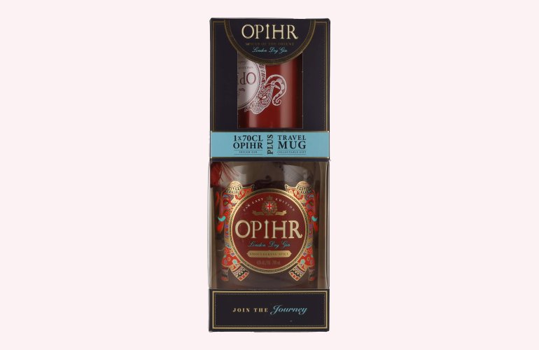 Opihr London Dry Gin FAR EAST EDITION 43% Vol. 0,7l in Giftbox with Travel Mug