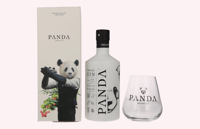 PANDA Gin 40% Vol. 0,7l in geschenkverpakking met Glas