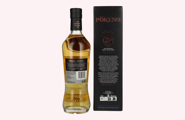 Pōkeno Origin Aotearoa New Zealand Single Malt Whisky 43% Vol. 0,7l in Giftbox
