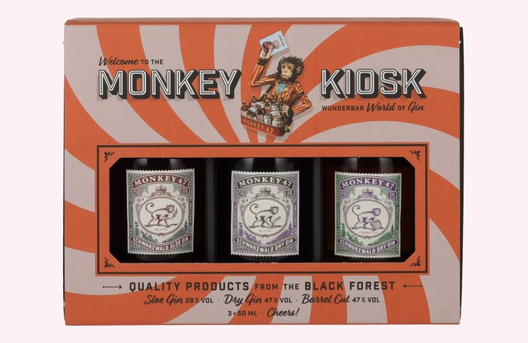 Monkey 47 Kiosk Set 41% Vol. 3x0,05l in Geschenkbox