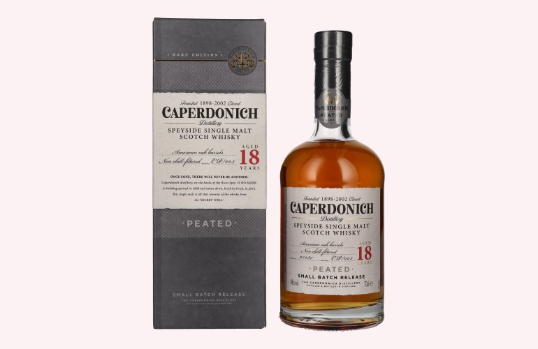 Caperdonich 18 Years Old PEATED Speyside Single Malt Scotch Whisky 48% Vol. 0,7l in Geschenkbox