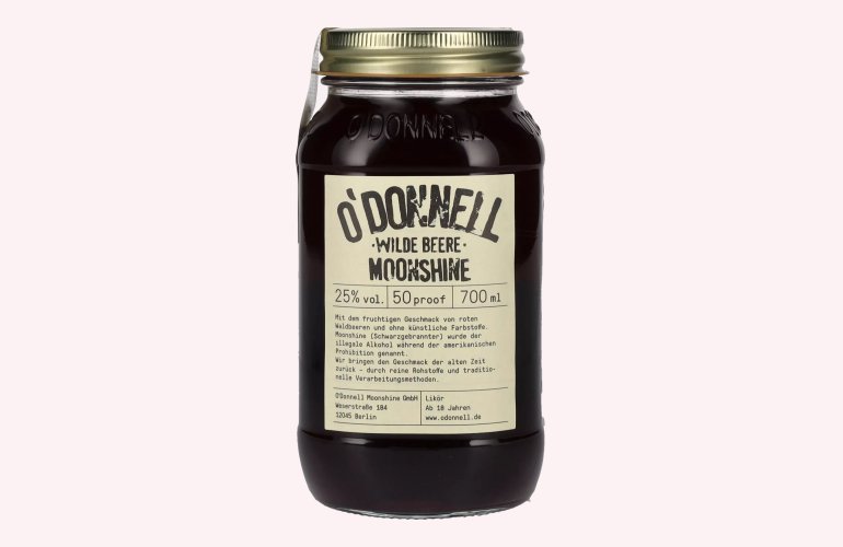 O'Donnell Moonshine WILDE BEERE Likör 25% Vol. 0,7l