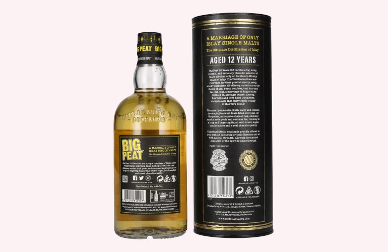 Douglas Laing BIG PEAT 12 Years Old Islay Blended Malt 46% Vol. 0,7l en boîte cadeau