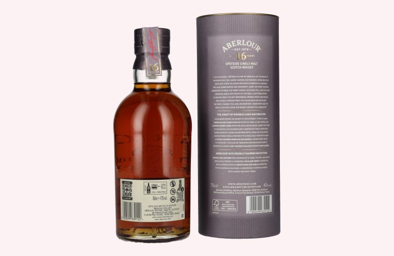 Aberlour 16 Years Old DOUBLE CHARRED SELECTION Travel Exclusive Speyside Single Malt 43% Vol. 0,7l in geschenkverpakking
