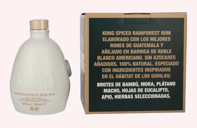 Kong Rainforest Spiced Rum White 40% Vol. 0,7l en boîte cadeau