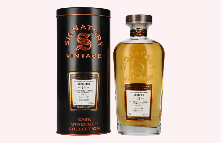 Signatory Vintage LONGMORN 13 Years Old Cask Strength Collection 2012 59,1% Vol. 0,7l in Tinbox