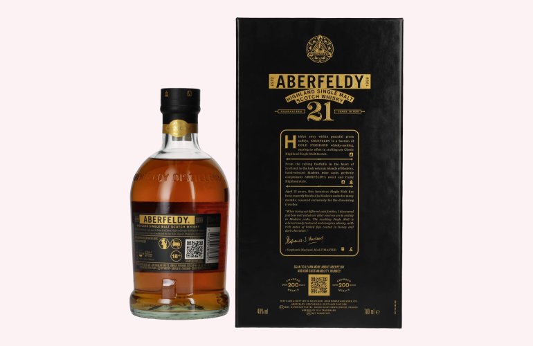 Aberfeldy 21 Years Old Highland Single Malt MADEIRA CASK FINISH 40% Vol. 0,7l in Giftbox