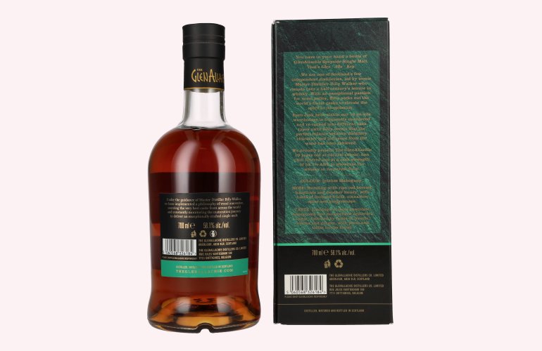 The GlenAllachie 10 Years Old CASK STRENGTH Batch 9 58,1% Vol. 0,7l en boîte cadeau