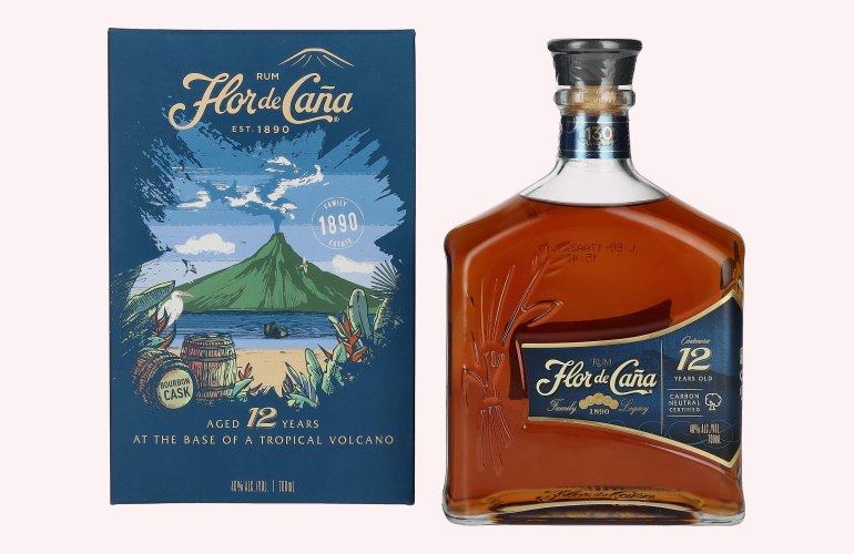 Flor de Caña Centenario 12 Years Old Rum 40% Vol. 0,7l en boîte cadeau