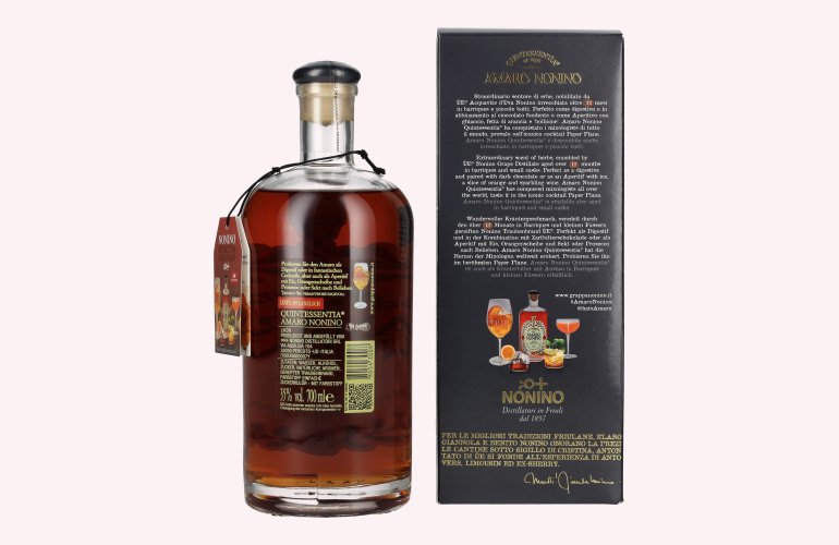 Amaro Nonino Quintessentia Di Erbe Liquore 35% Vol. 0,7l in Geschenkbox