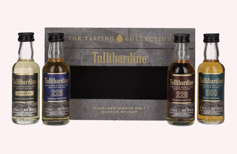 Tullibardine Tasting Collection Set 43% Vol. 4x0,05l in Geschenkbox