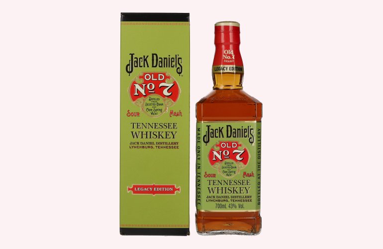 Jack Daniel's Sour Mash Tennessee Whiskey LEGACY EDITION No. 1 - GREEN DESIGN 43% Vol. 0,7l in Giftbox