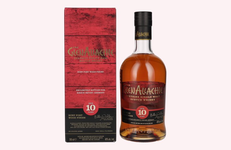 The GlenAllachie 10 Years Old RUBY PORT WOOD FINISH 48% Vol. 0,7l in Giftbox