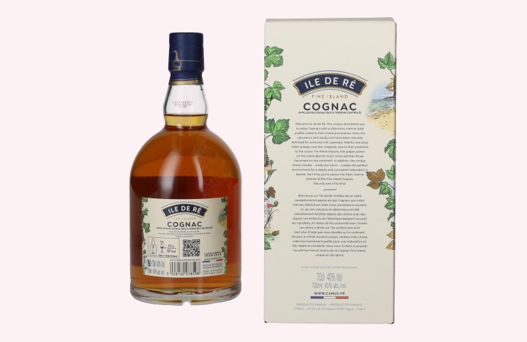 Camus ILE DE RÉ Fine Island Cognac 40% Vol. 0,7l in Giftbox