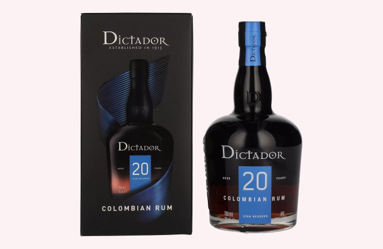 Dictador 20 Years Old ICON RESERVE Colombian Rum 40% Vol. 0,7l in Geschenkbox