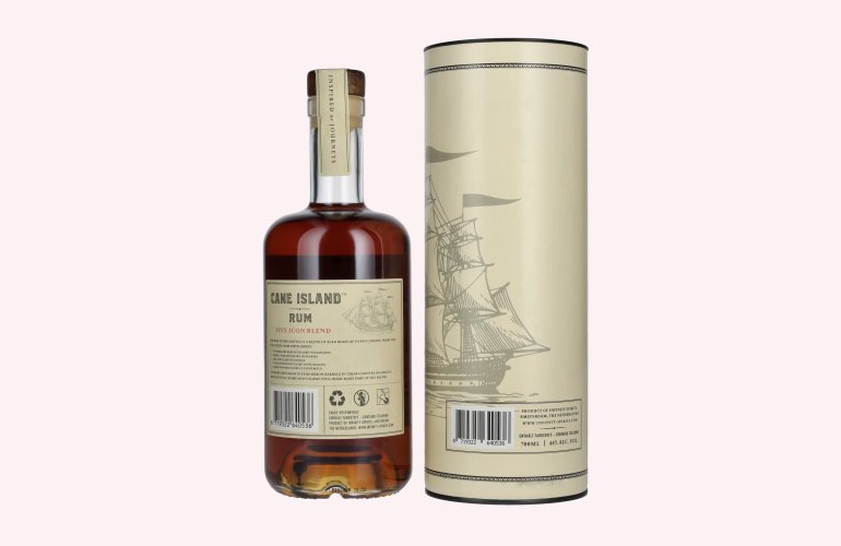 Cane Island FIVE ICON BLEND Island Rum 44% Vol. 0,7l en boîte cadeau