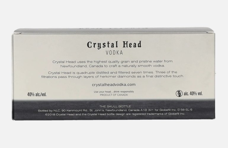 Crystal Head Vodka 40% Vol. 4x0,05l in geschenkverpakking
