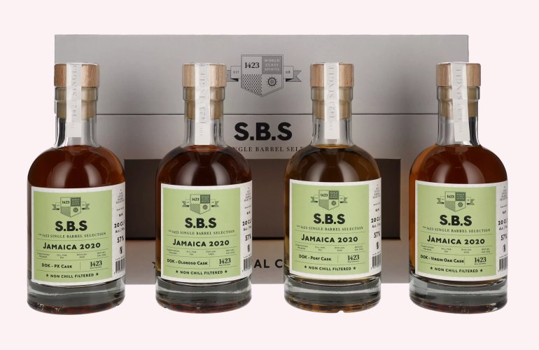 1423 S.B.S JAMAICA Experimental Cask Series 57% Vol. 4x0,2l in Geschenkbox