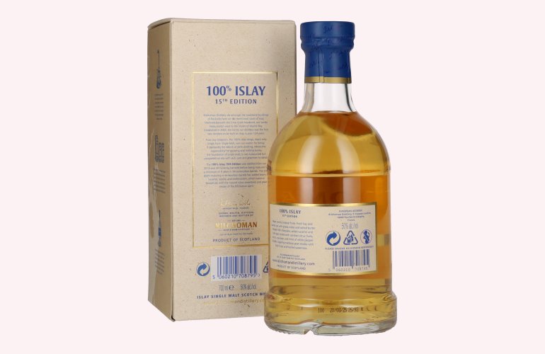 Kilchoman 100% Islay 15th Edition Single Malt Scotch Whisky 50% Vol. 0,7l en boîte cadeau