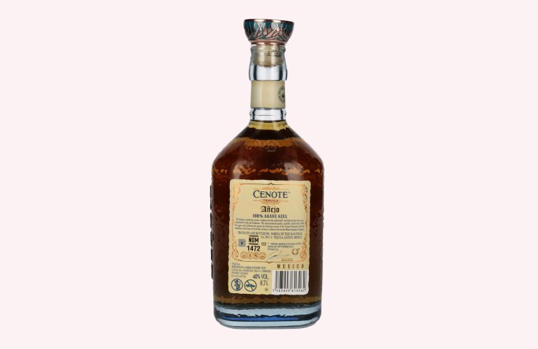 Cenote Tequila Añejo 100% Agave Azul 40% Vol. 0,7l