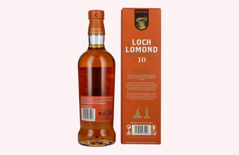 Loch Lomond 10 Years Old Single Malt Apple Vanilla and Oak Whisky 40% Vol. 0,7l in Giftbox