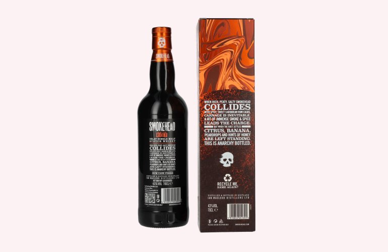 Smokehead RUM RIOT Islay Single Malt Scotch Whisky 43% Vol. 0,7l in geschenkverpakking