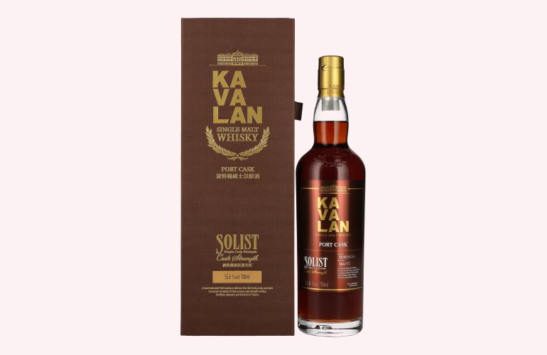Kavalan SOLIST Single Malt Whisky Port Cask 55,6% Vol. 0,7l in Giftbox
