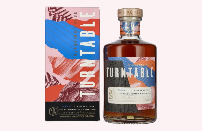 Turntable BORN TO BE WILD Blended Scotch Whisky Limited Edition Track 07 2025 53% Vol. 0,7l in Giftbox