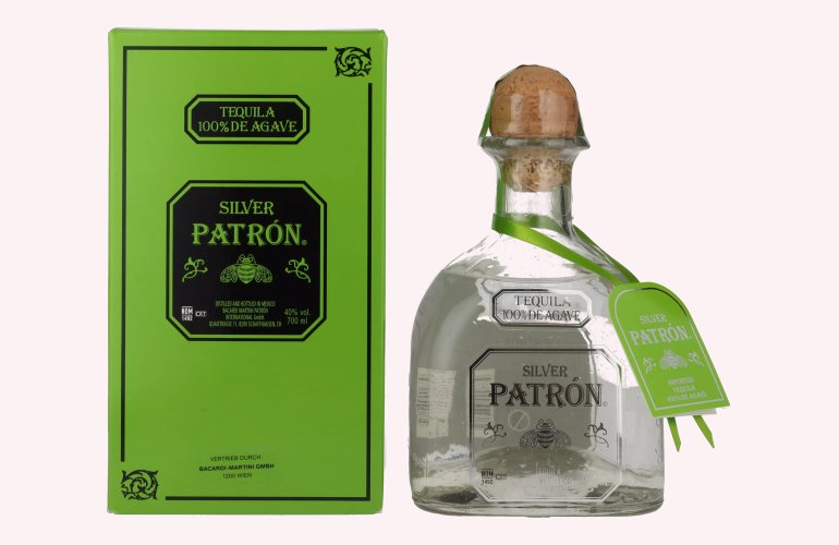 Patrón Tequila Silver 40% Vol. 0,7l in Geschenkbox