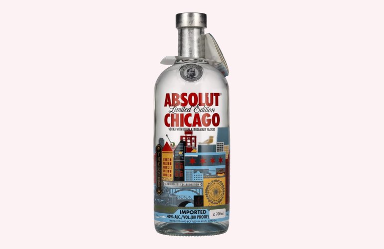 Absolut Vodka CHICAGO Olive & Rosemary Flavor Limited Edition 40% Vol. 0,7l