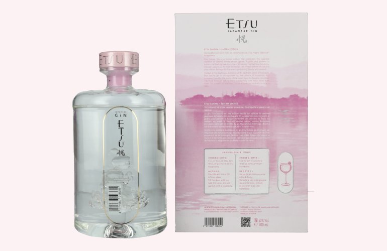 Etsu Japanese Gin SAKURA Limited Edition 43% Vol. 0,7l in geschenkverpakking