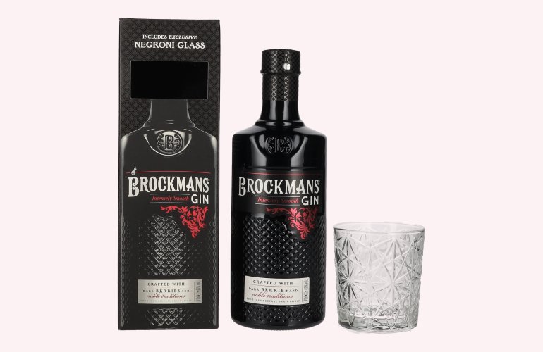 Brockmans Intensely Smooth PREMIUM GIN 40% Vol. 0,7l in Giftbox with glass