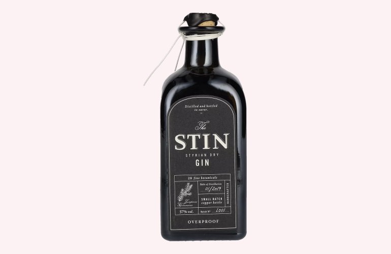 The STIN Styrian Dry Gin OVERPROOF 57% Vol. 0,5l