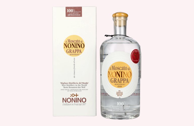 Nonino Grappa Monovitigno il Moscato 41% Vol. 0,7l in Geschenkbox