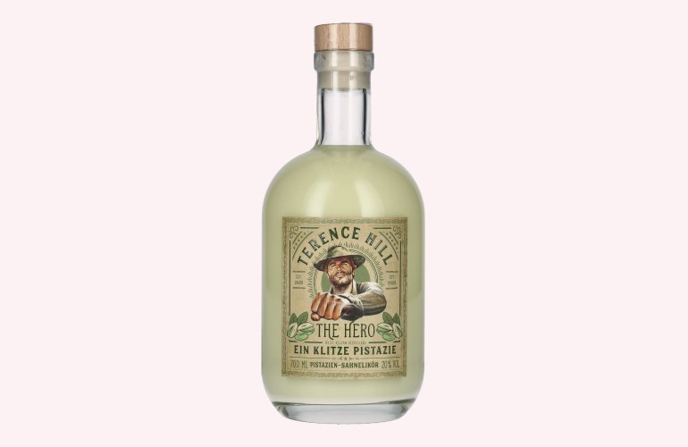 Terence Hill THE HERO EIN KLITZE PISTAZIE Sahne Likör 20% Vol. 0,7l