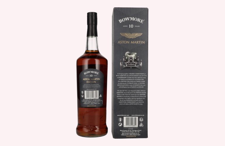 Bowmore 10 Years Old ASTON MARTIN Dark & Intense 40% Vol. 1l in geschenkverpakking