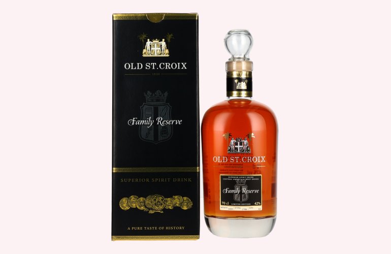 Old St. Croix FAMILY RESERVE Superior Spirit Drink 42% Vol. 0,7l en boîte cadeau